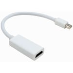 Mini DisplayPort-HDMI-sovitin, jossa on ääni, valkoinen