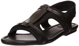 Calvin Klein CK Womens Jacey Neoprene Vacchetta Black/Black/Black Thong Sandals N11063 4 UK, 37 EU