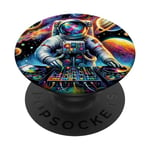 Astronaute Outer DJ Electronic Beats of House Funny Space PopSockets PopGrip Interchangeable