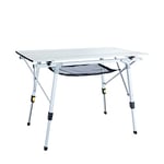 Uquip Variety M Table Pliante en Aluminium pour 4 Personnes (90 x 52 cm) - Hauteur Réglable