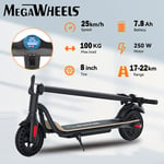 MEGAWHEELS ELECTRIC SCOOTER FOR ADULT 36V 7.8AH E-SCOOTER LONG RANGE BATTERY UK