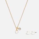 Coach Gold-Tone Earrings/Necklace Set