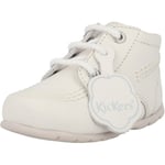 Kickers Kick Hi B White Leather Baby Shoes