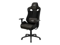 Aerocool Earl - Stol - Ergonomisk - Liggestol - Armlener - Roterende - Høydensitetsskumplast, Premiestoff, Mikrofiber, Semsket - Jernsvart