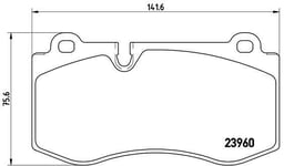 Bromsbelägg Brembo - Mercedes - W211, S-klass, Sl r230, C219, W221, C216, Cl-klass