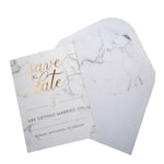 Scripted Marble - Save The Date Cards with Envelopes - 10 sets Neviti Wedding