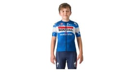 Maillot manches courtes enfant castelli aero kid soudal quick step 2024 bleu