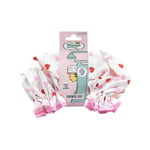 Shower Cap Waterproof Vintage Cosmetic Company Hair Elastic Reusable Pink White