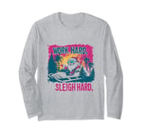 Funny Santa Work Hard Sleigh Hard Sleigher Christmas Cigar Long Sleeve T-Shirt