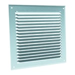 Grille d'aération à auvent aluminium anodisé - Forme carrée - 200 x 200 mm - Anjos