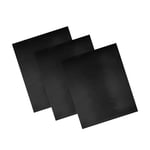 Tower TOVENLINER 3 Pack Oven Liners, Reusable, Teflon Coated, Oven Safe up to 260°C for Gas and Electric Ovens, Non-Toxic and Dishwasher Safe, 33 x 40cm, Black