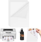 30Pcs Papier Autocollant Semi-Transparent, Papier Autocollant Imprimante Papier Autocollant Jet D'Encre A4 Imprimables Papier Autocollant Étiquette Adhésif Imprimable Pour Etiquettes Diy