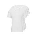 Boss Hugo Men's 3-Pack Round Neck Regular Fit Short Sleeve T-Shirts Underwear, White, XXL