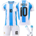 2024 Copa America Argentina nr 10 Messi tröja barnset No. 10 Messi 22