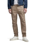 G-STAR RAW Men's Zip Cargo Regular Tapered Trousers, Beige (Dk Lever D24720-c072-b416), 30 W/32 L