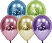 Beauty&Amp Charm Happy Birthday (Platina) Ballonger, 12"/5 St Gz-Slp5