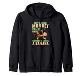 Its all Monkey Games until someone loses a Banana Monkey Zip Hoodie