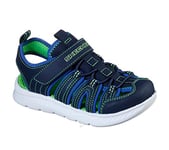 Skechers Boys C-flex 2.0 Heat Blast Fisherman Sandal, Navy Royal Synthetic Lime Trim, 13 UK