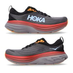 HOKA ONE ONE Bondi 8 Textile Herr Löparskor Låg Profil Dark Grey Orange 44