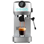 Cecotec Cafetière espresso compacte Power Espresso 20 Steel Pro. 1350 W, 20 Bars, Système Thermoblock, Buse orientable, Porte-filtre avec double sortie et 2 filtres, 1,3 litre