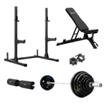 Masterfit 200 Squat Rack Olympic Styrkepakke - 150 kg