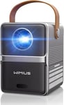 【Short Throw & 3s Focus】Mini Projector, WiMiUS 15000 Lumen WiFi Bluetooth Portable Projector 4K Full HD 1080P Supported, 300" Display Smart Outdoor Video Projector for Camping, Travel, Festive Gifts