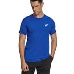 MEETWEE T-Shirt de Sport Homme, Baselayer Manches Courtes Maillot Running Tee Shirt Vetement de Fitness Football Jogging,Bleu,XL