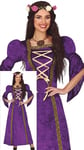 FIESTAS GUIRCA Déguisement de femme de chambre violette pour femme – Robe de femme de chambre médiévale – Costume de princesse reine pour femme taille S