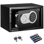BAKAJI Safe Alarm Coffre Fort Électronique - avec Serrure à Combinaison Numérique - Coffret pour Objets de Valeur - Contenance 5L - 20 x 19,5 x 30,5 CM