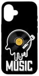 Coque pour iPhone 16 Musique Disque Vinyle Tenue Rétro Pour Musiciens Et Concerts