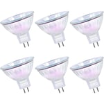 Halogenlampa 35W GU5.3 2-polig sockel, 12V 3000K varmvit spotlight 36 graders strålvinkel 4000 timmars livslängd Dimbar halogenlampa Dikroisk - 6-pack