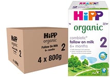 HiPP Organic 2 Follow on Baby Milk Powder Formula, From 6 Months, 800g (Pack of 4)