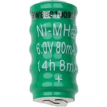 Vhbw - NiMH pile bouton de remplacement pour type V80H 2 épingles 80mAh 6V convient pour les batteries de modélisme etc.