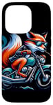 Coque pour iPhone 14 Pro Renard Sur Moto Vibe Cool