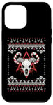 Coque pour iPhone 13 Pro Max Eerie Baphomet Pull de Noël gothique en corne de canne à sucre d'orge