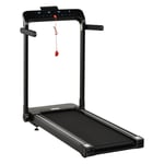 HOMCOM 1.85HP Foldable Electric Treadmill Fitness Safety Lock LED Screen-Black