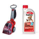 Rug Doctor Deep Carpet Cleaner, Red & Rug Doctor Pet Formula Detergent, 1 Litre