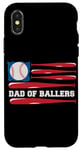 iPhone X/XS Dad of Ballers American Flag Funny Baseball Papa Fathers Day Case