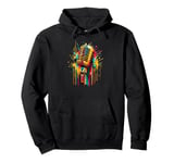 Dripping Paint Microphone Mic Singer Podcast Host Podcaster Pullover Hoodie