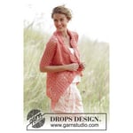 Peach Dream by DROPS Design - Jakke Hekleoppskrift str. S - XXXL - XXX-Large