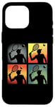 Coque pour iPhone 16 Pro Max Joueur de tennis Pop Art - Amateur de tennis vintage