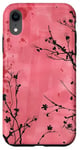 Coque pour iPhone XR Rose minimaliste floral sanglant rouge sang éclaboussure Halloween