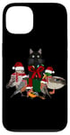 Coque pour iPhone 13 Rouge-Gorge Chat Noël Oiseau Biologiste Nature Ornithologue