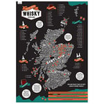 Maia Gifts Whisky Scotland Scratch-It-Map in Tube, Paper, Multi-Coloured, One Size