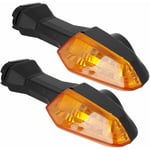 Lampe Indicateur de Moto, Clignotants led pour Moto Adaptés pour Kawasaki Kawasaki Z250 Z750R (Noir jaune)