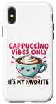 Coque pour iPhone X/XS Cappuccino Vibes Only, c'est mon amateur de café mignon