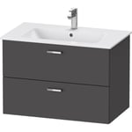 Duravit XBase underskab med skuffer 80 x 47,5 cm i mat grafit