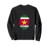 Suriname Drapeau Suriname Empreinte Digitale Fierté Surinamese Homme Femme Enfant Sweatshirt