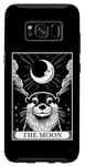 Coque pour Galaxy S8 Carte de tarot vintage croissant de lune loutre amoureux des animaux