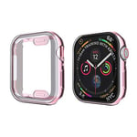 Coque Bumper Compatible avec Apple Watch Series 3 42mm Case, Anti-Rayures Housse de Protection D'écran en TPU Souple pour iWatch Series 3 38mm [Ultra-Slim] [Couverture Complète] - Or Rose